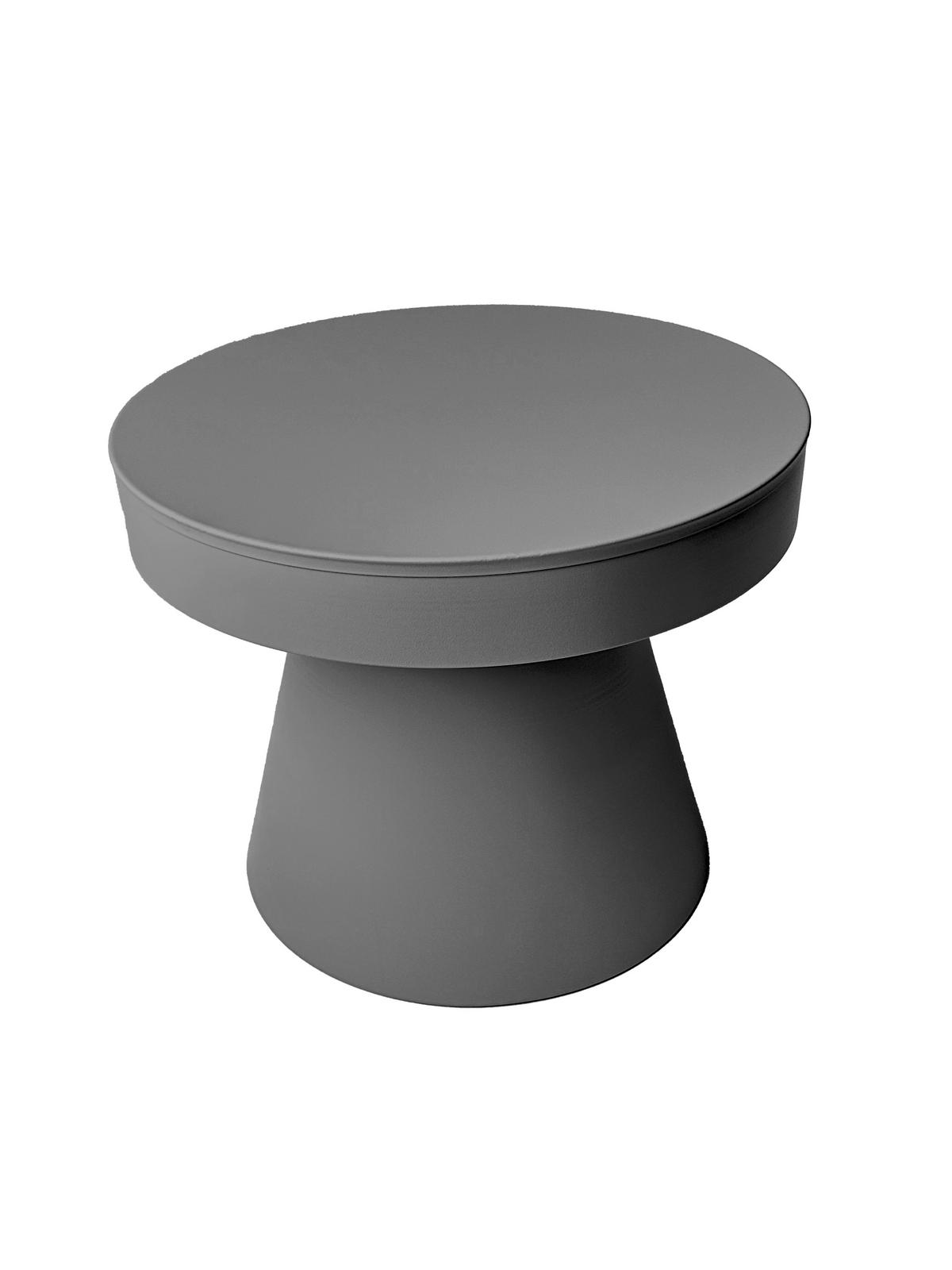 BEISTELLTISCH 50/50/40 cm Graphitfarben rund  - Graphitfarben, Design, Metall (50/50/40cm)