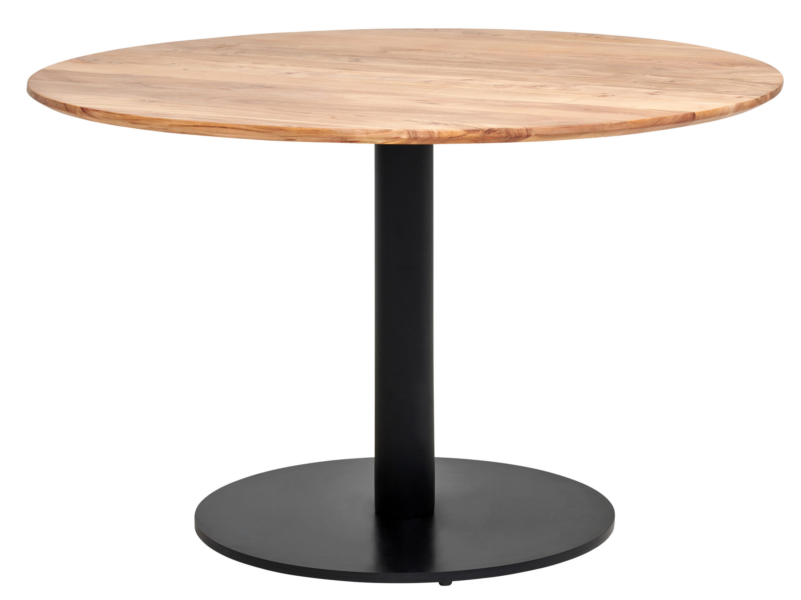 ESSTISCH in Holz, Metall  - Schwarz/Akaziefarben, MODERN, Holz/Metall (130/76/130cm) - Livetastic