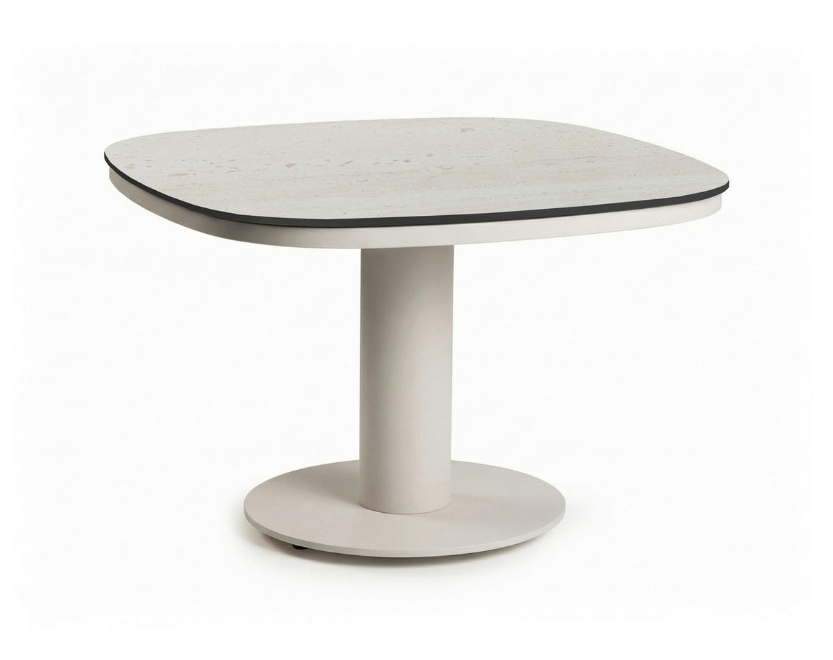 LOUNGETISCH  - Weiß, MODERN, Kunststoff/Metall (60/60/37cm) - Tierra Outdoor
