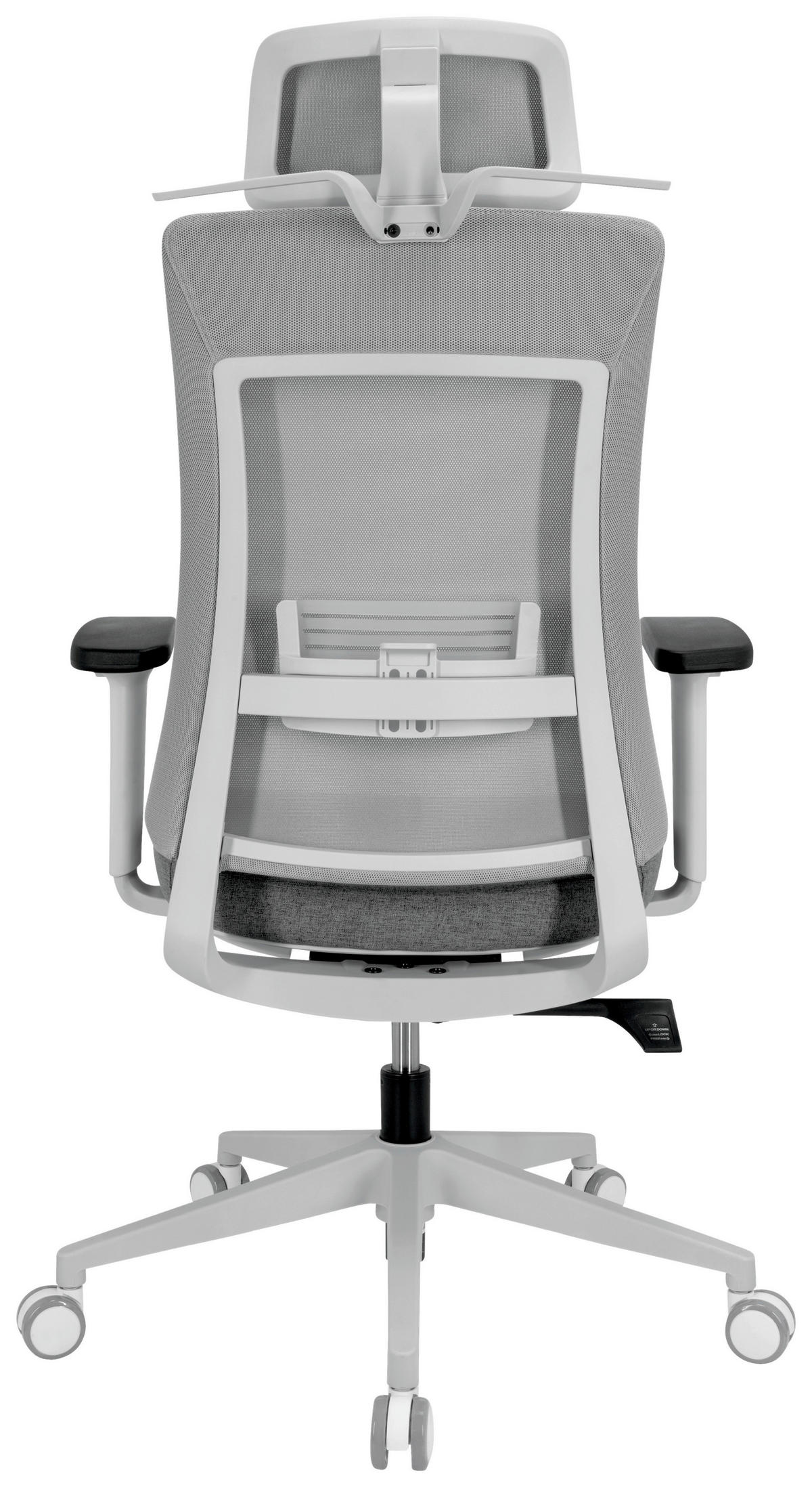 DREHSTUHL Netzbespannung, Flachgewebe Grau  - Grau, Basics, Kunststoff/Textil (66/120/60cm) - MID.YOU