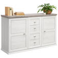 SIDEBOARD in 149/89,5/43 cm - Weiß/Grau, LIFESTYLE, Holzwerkstoff/Metall (149/89,5/43cm) - Hom`in