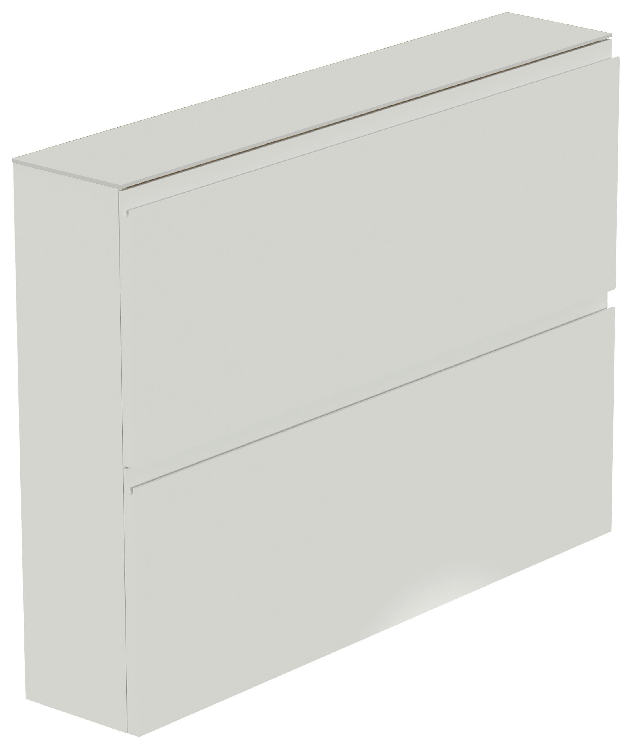 HÄNGESCHUHSCHRANK Weiß - Weiß, Design, Glas/Holzwerkstoff (110/82/22cm) - Moderano