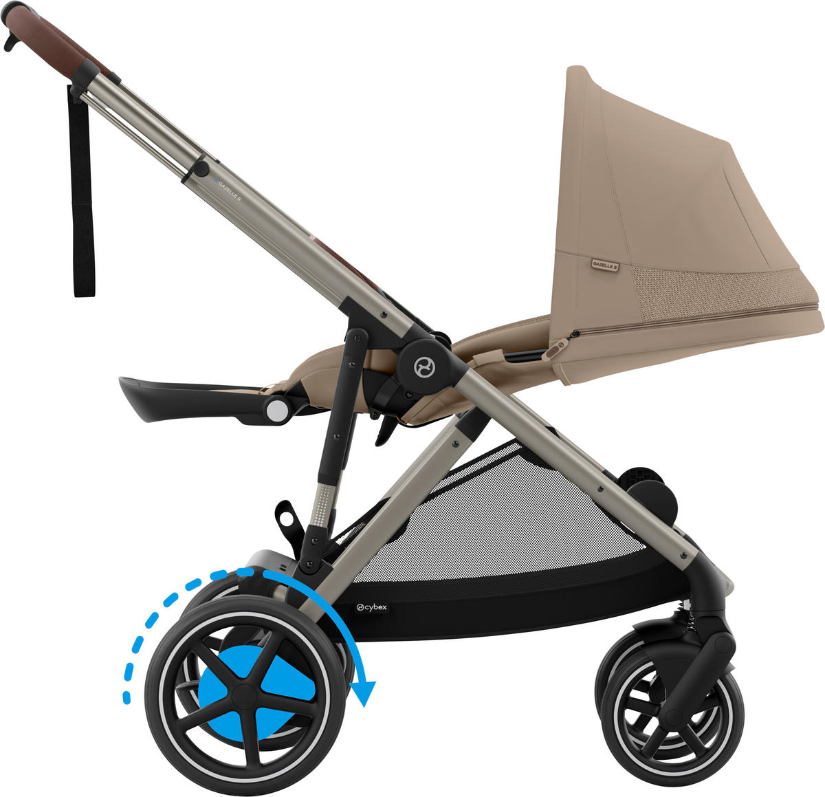 KINDERWAGEN  EGAZELLE S  Almond Beige  - Taupe, Basics, Kunststoff/Metall (94.5/66/100cm) - cybex GOLD