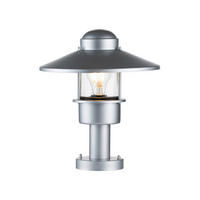 POLLERLEUCHTE Klampenborg 27.5/31.8 cm  - Silberfarben, KONVENTIONELL, Glas/Metall (27.5/31.8cm) - Elstead Lighting