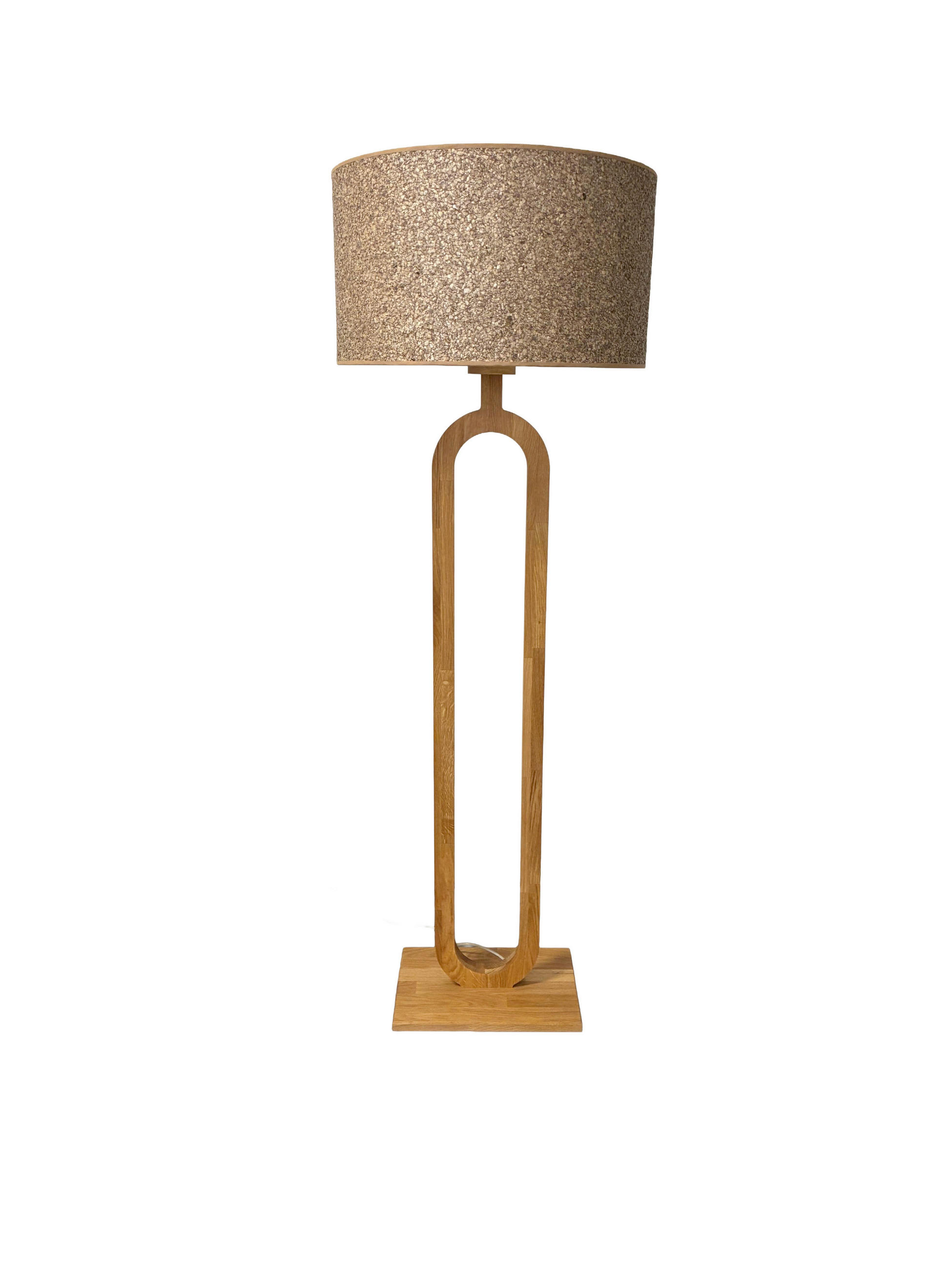 STEHLEUCHTE 50/160 cm  - Hellbraun/Eichefarben, Natur, Holz/Textil (50/160cm) - Waldwelt