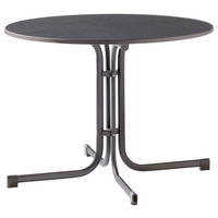 GARTENKLAPPTISCH 100/100/72 cm Metall rund  - Anthrazit/Grau, Basics, Kunststoff/Metall (100/100/72cm) - Sieger