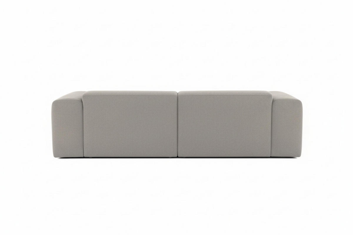 3-SITZER-SOFA MANNE in Struktur Grau  - Schwarz/Grau, Design, Kunststoff/Textil (266/76/116cm) - MID.YOU