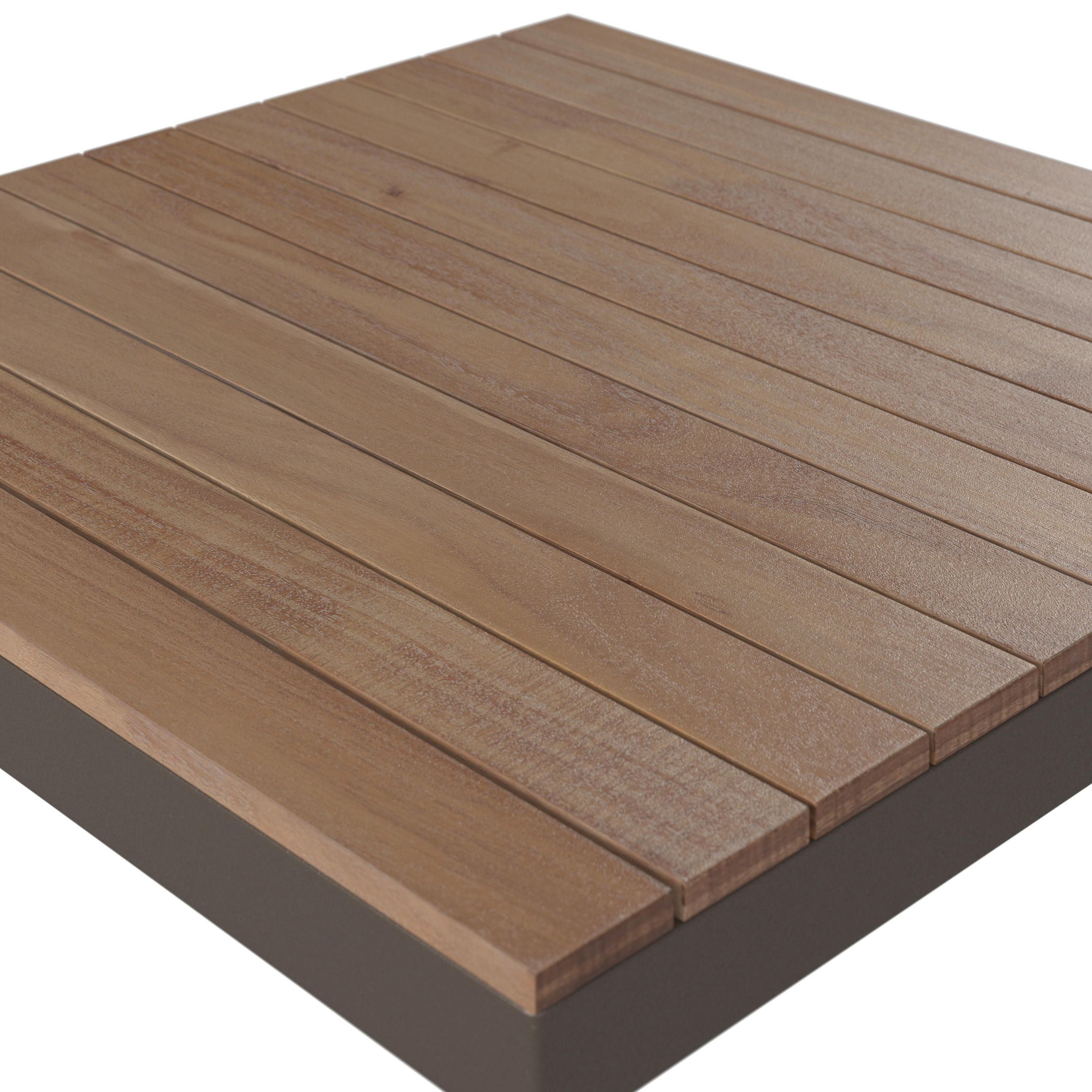 LOUNGE GARNITÚRA  230/230 cm   - bézs/akácia színű, Natur, fa/fém (230/230cm) - Amatio