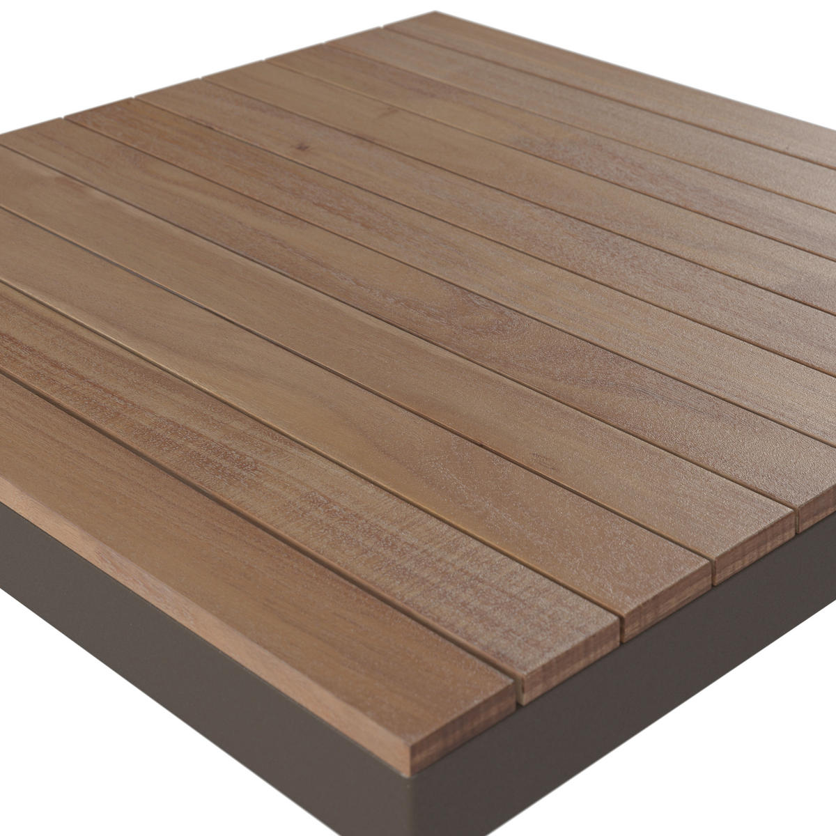 LOUNGEGARNITUR  230/230 cm  Akazie massiv Aluminium  - Taupe/Beige, Natur, Holz/Textil (230/230cm) - Amatio