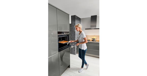 EINBAUKÜCHE - Eichefarben/Grau, Design, Holzwerkstoff - Dieter Knoll