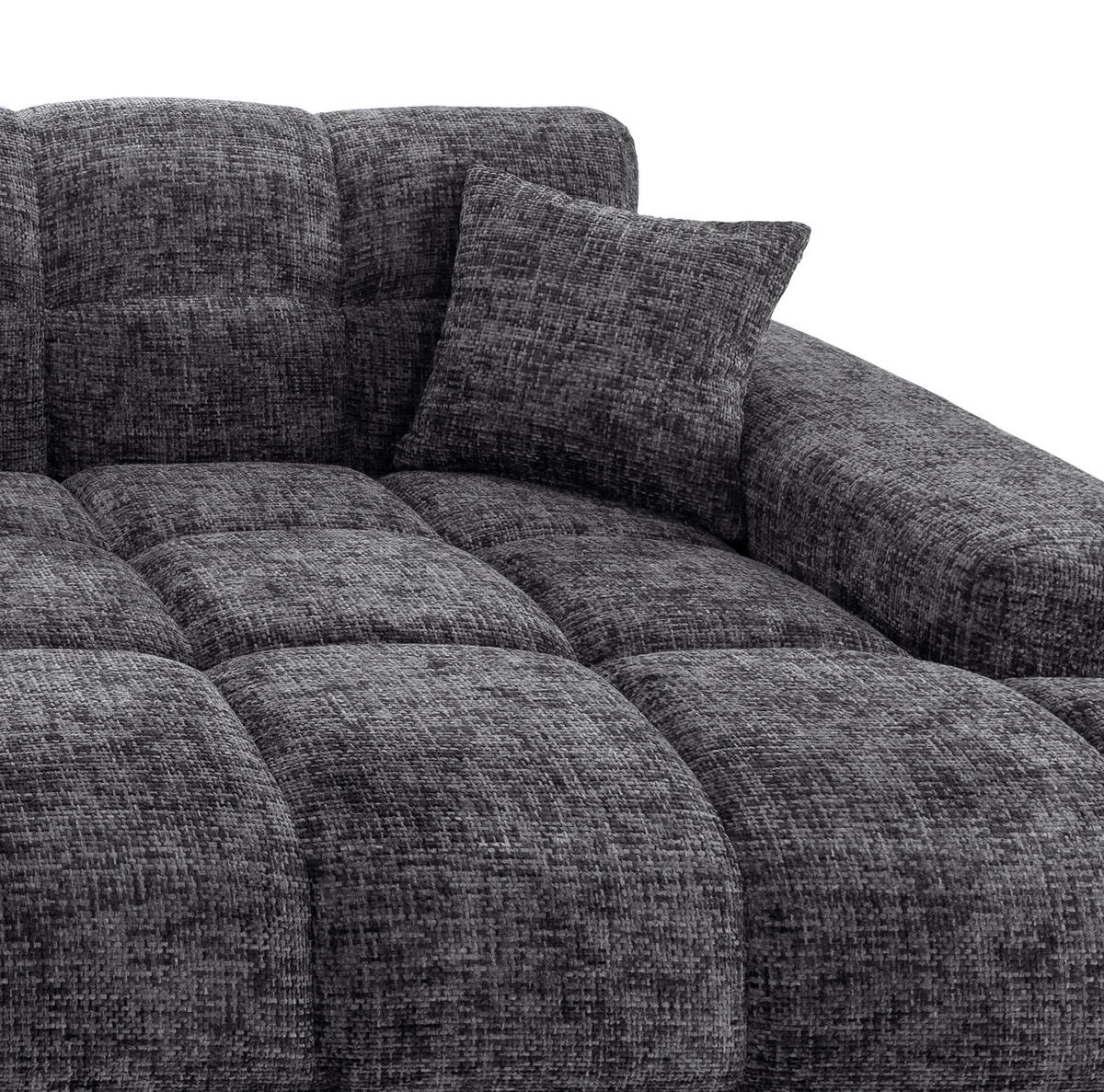 CloseUp von Livetastic ECKSOFA Bosco Schwarz Struktur.
