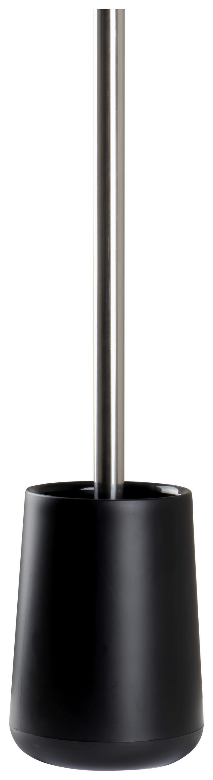 WC-KEFE SZETT fém  műanyag   - krómszínű/fekete, Basics, műanyag/fém (10/38,5/10cm) - Sadena