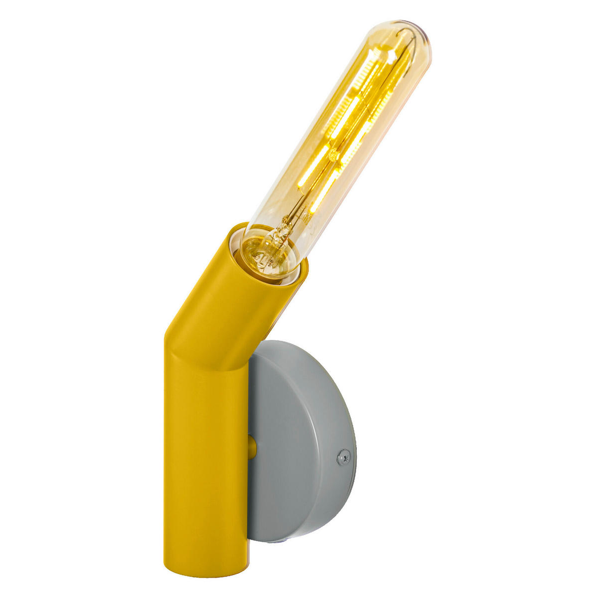 WANDLEUCHTE 10.8/7.7/18.3 cm   - Gelb, Design, Metall (10.8/7.7/18.3cm) - Osram