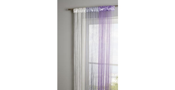 Fadenvorhang Stangendurchzug Ulla B: 90cm, Weiß - Weiß, MODERN, Textil (90/245cm) - Luca Bessoni