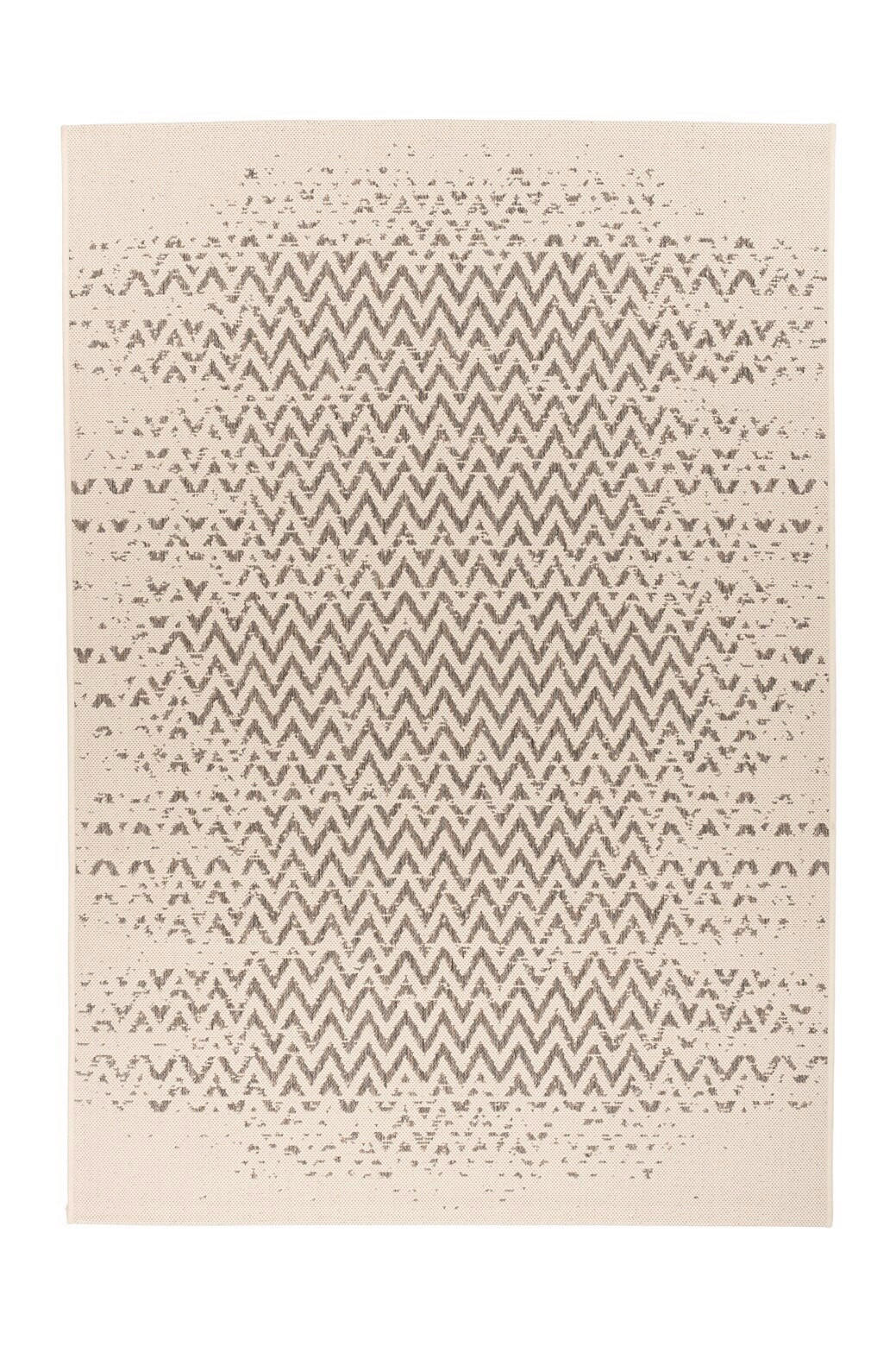 Kayoom Flachwebeteppich Splash 600 Creme / Braun Braun, Creme 80x150 cm