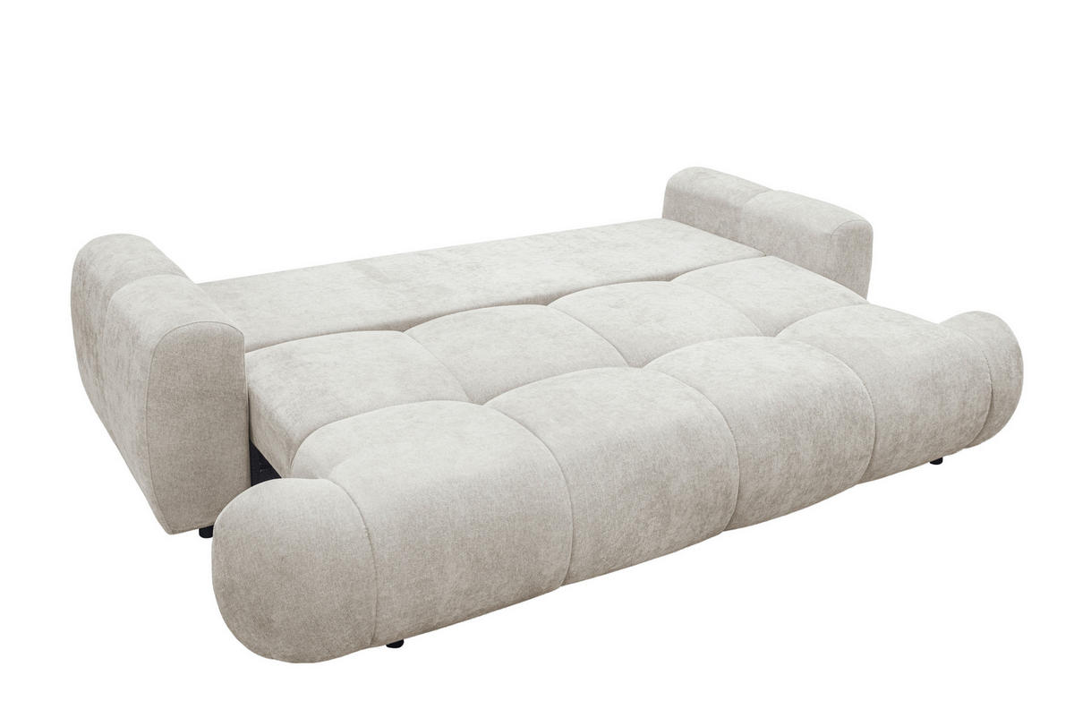 SCHLAFSOFA Flachgewebe Champagner  inkl. Zierkissen, Rückenkissen  - Champagner/Beige, MODERN, Kunststoff/Textil (254/69-93/116cm) - Livetastic