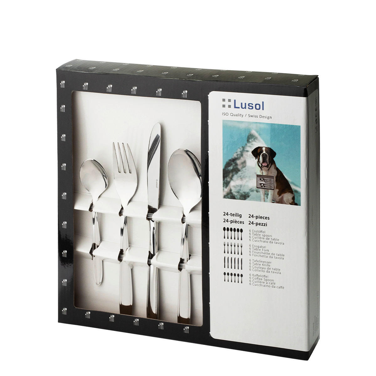 BESTECKSET   - Chromfarben, Basics, Metall (26,5/27/5cm) - Sola