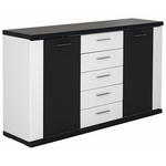 SIDEBOARD Manhattan  in 156/90,4/41 cm  - Silberfarben/Schwarz, Design, Holzwerkstoff/Kunststoff (156/90,4/41cm) - Xora