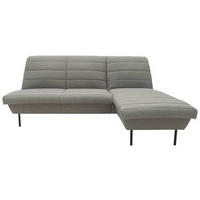 ECKSOFA in Webstoff Graubraun  214/168 cm  - Graubraun/Schwarz, Design, Textil/Metall (214/168cm) - LOOKS by W.Joop