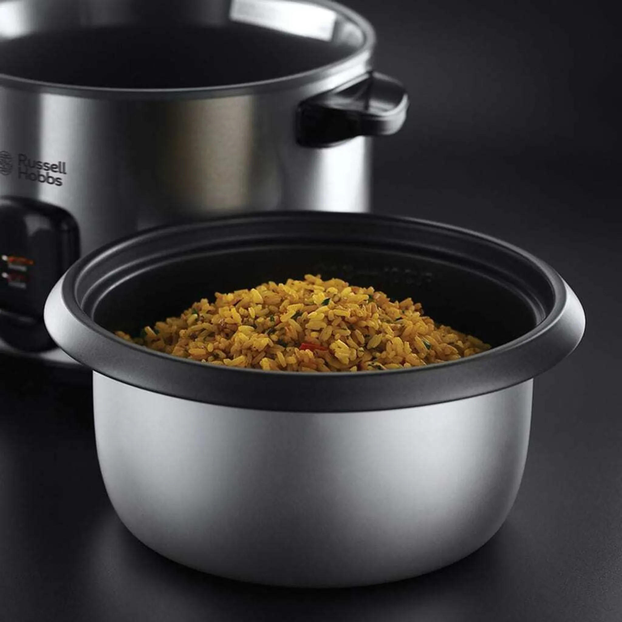 REISKOCHER  - Edelstahlfarben/Schwarz, Basics, Kunststoff/Metall (27,0/25,3/31,0cm) - Russel Hobbs