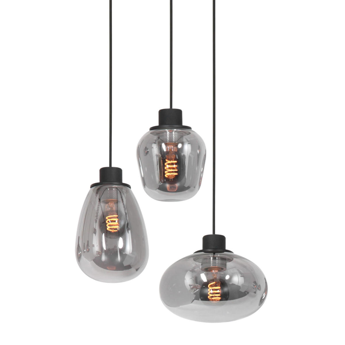PENDELLEUCHTE  50/60-350/50 cm   - Schwarz, Trend, Glas/Metall (50/60-350/50cm)