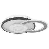 DECKENLEUCHTE 36 W    49/36/8 cm  - Weiss/Transparent, Trend, Kunststoff/Metall (49/36/8cm) - Globo