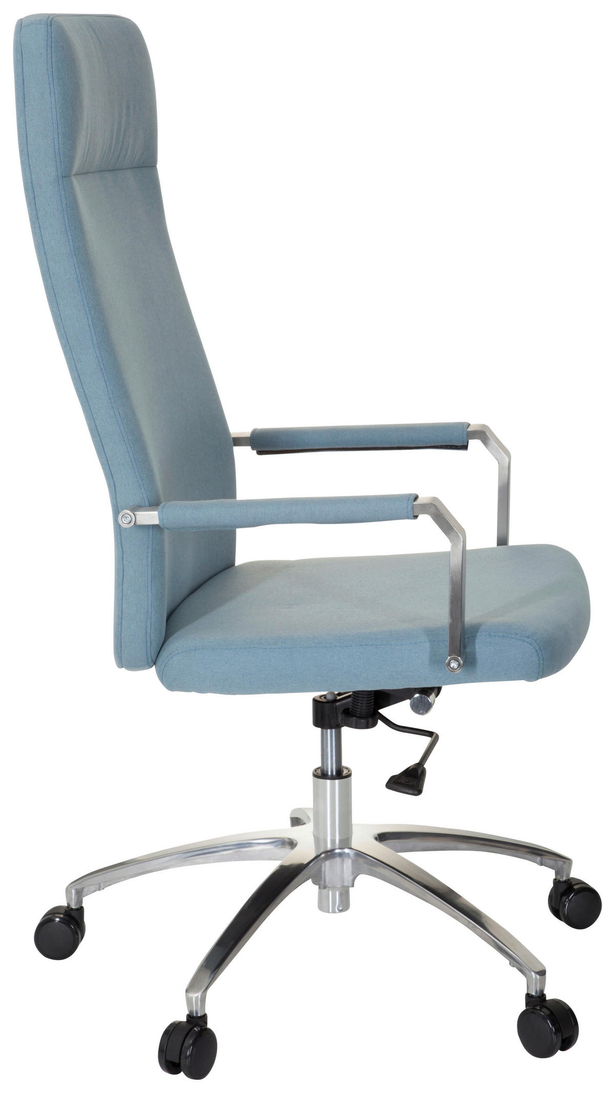 DREHSTUHL Flachgewebe Hellblau  - Alufarben/Hellblau, MODERN, Kunststoff/Textil (56/131/67cm) - MID.YOU