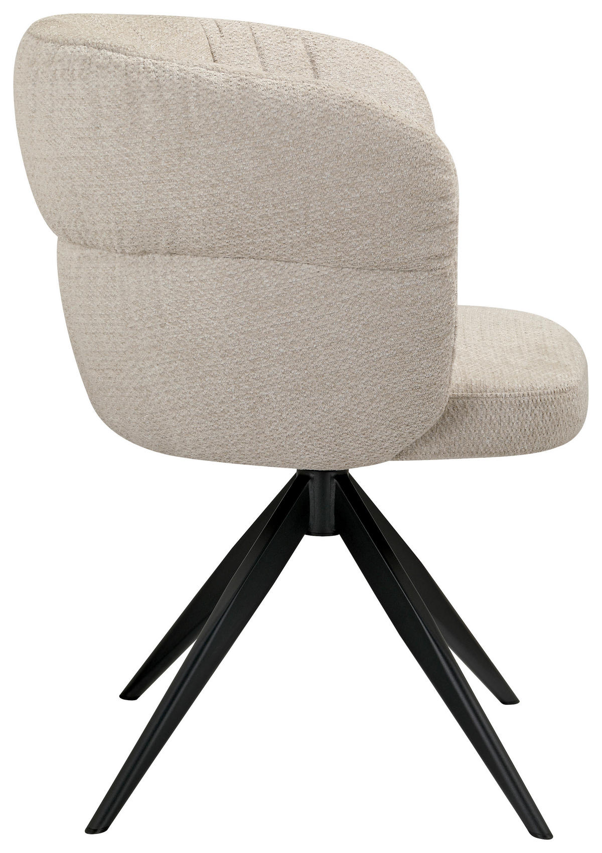 ARMLEHNSTUHL  in Eisen Chenille  - Beige/Schwarz, Design, Textil/Metall (63,5/81,5/61cm) - Novel