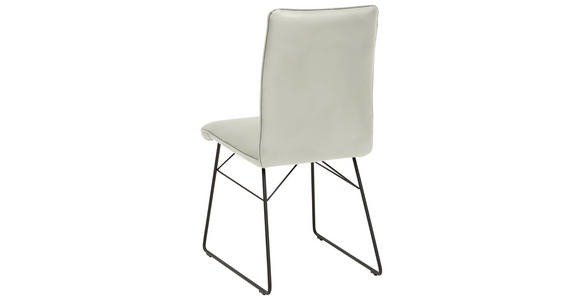 STUHL  in Stahl Mikrofaser Metall, Textil  - Hellgrau/Schwarz, Design, Textil/Metall (46/91/60cm) - Dieter Knoll