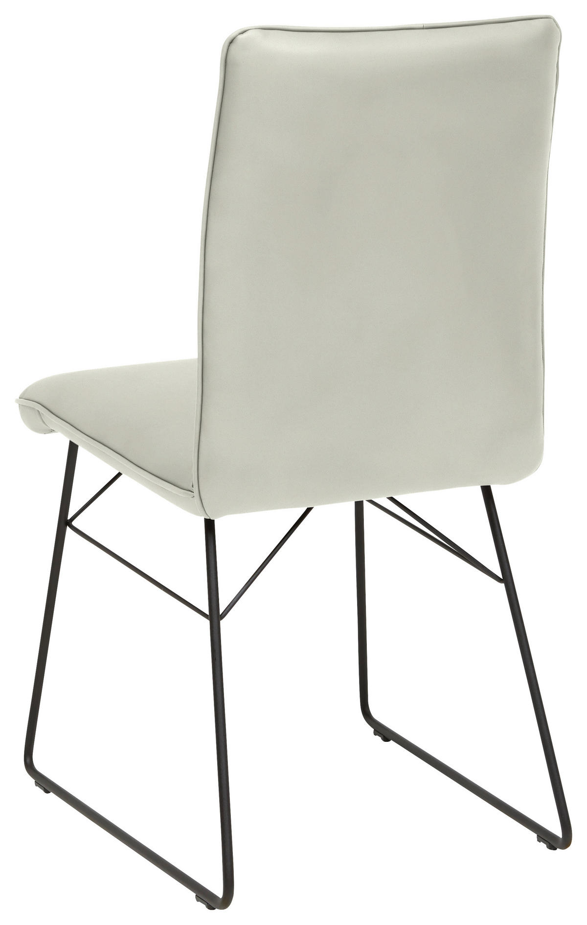 STUHL  in Stahl Mikrofaser Metall, Textil  - Hellgrau/Schwarz, Design, Textil/Metall (46/91/60cm) - Dieter Knoll