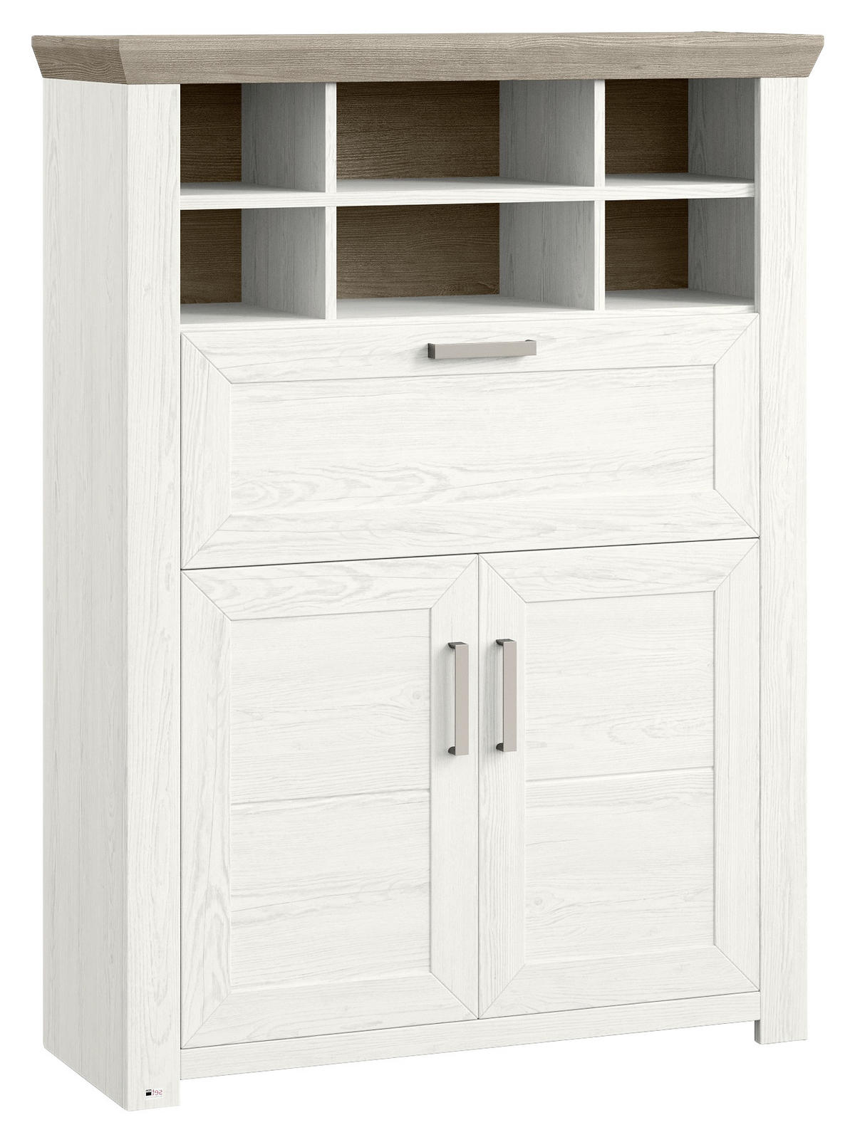 HIGHBOARD  in 104,5/142,6/42,2 cm  - Eichefarben/Weiß, Design, Holzwerkstoff/Metall (104,5/142,6/42,2cm) - SetOne by Musterring
