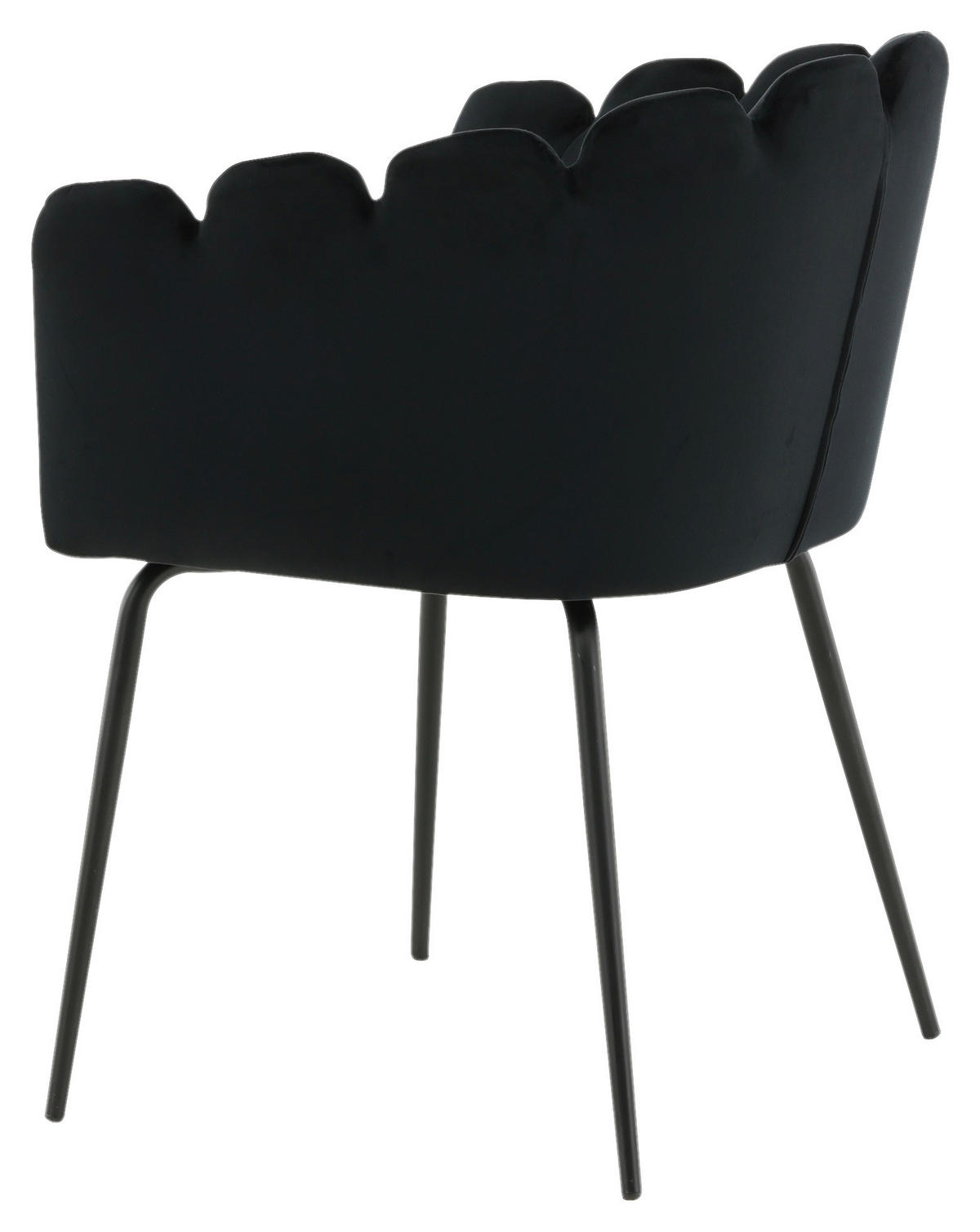 STOL stål sammet  - svart, Design, metall/textil (61/76.56/54cm) - Livetastic