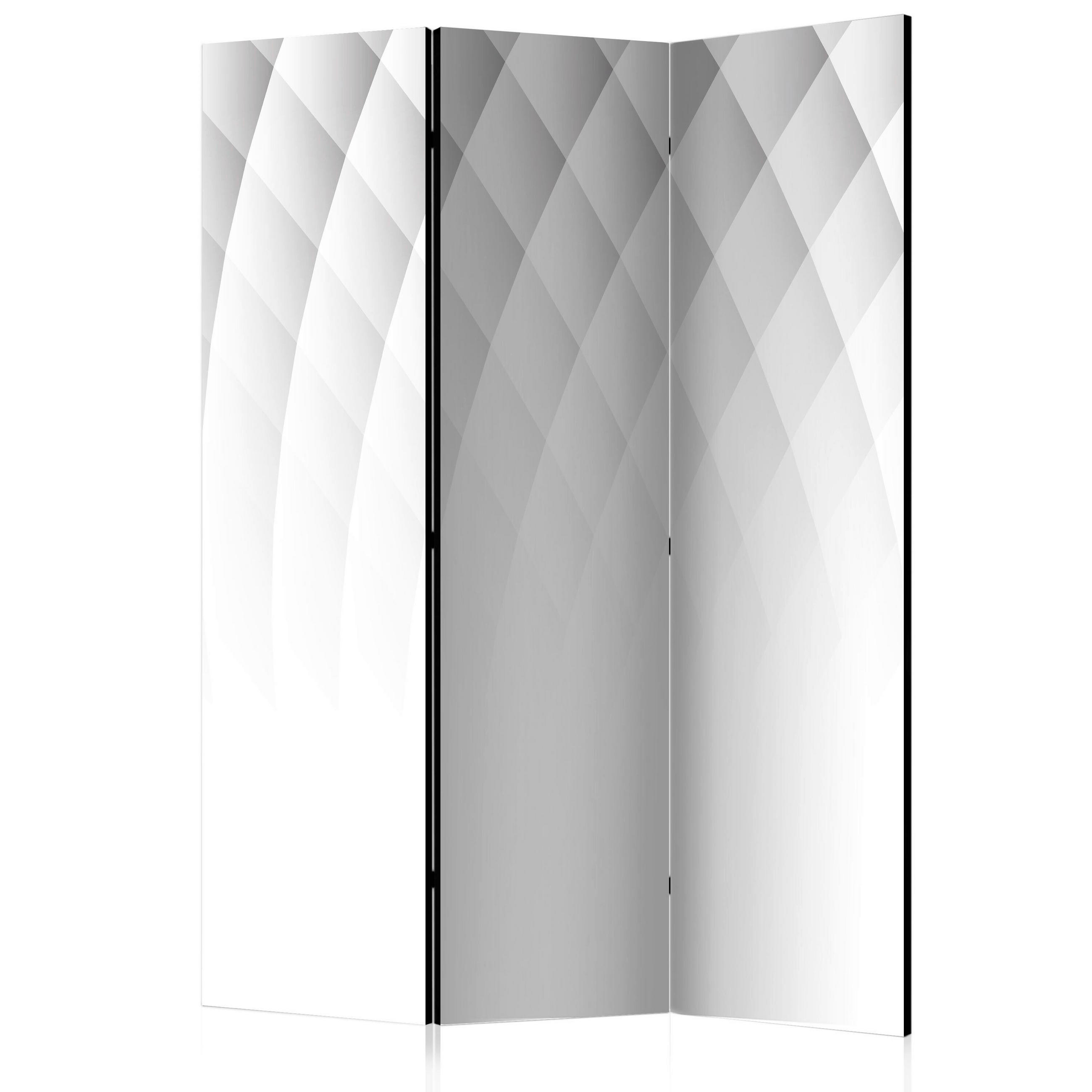 SKÄRMVÄGG  i trä, textil  vit, ljusgrå  - vit/ljusgrå, Basics, trä/textil (135/172/3cm) - artgeist