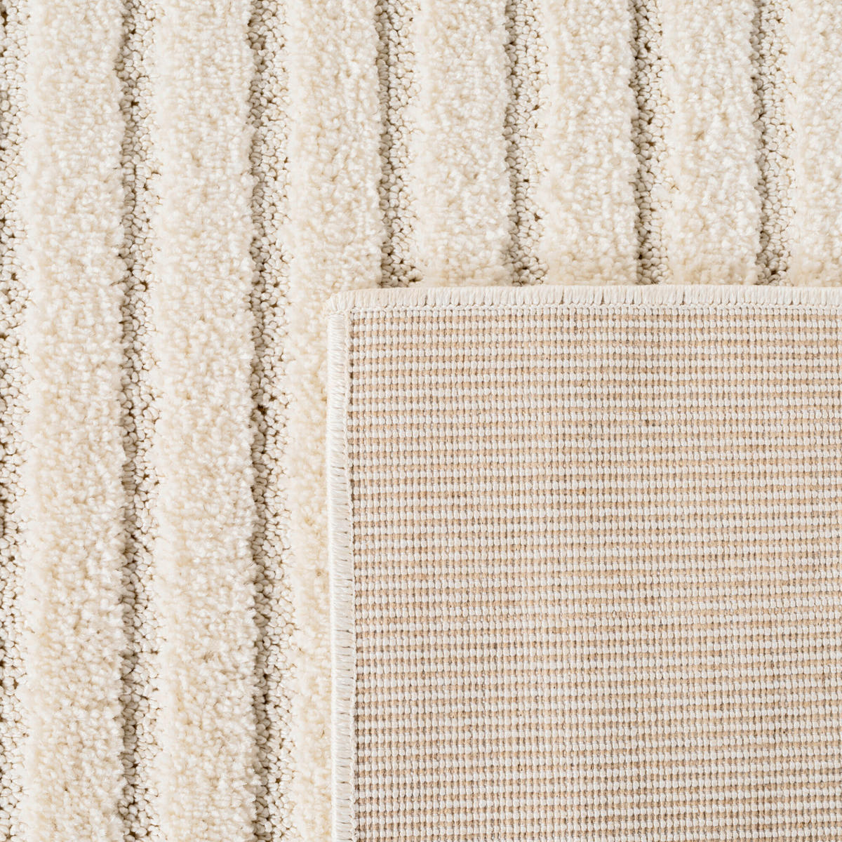 FLACHWEBETEPPICH 120 cm ART Creme rund  - Creme, Basics, Kunststoff/Textil (120cm) - Novel