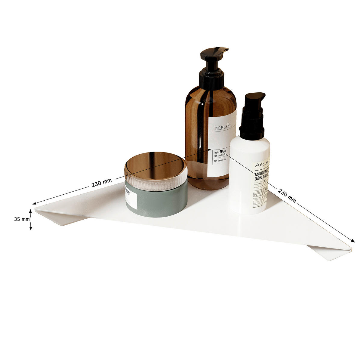 DUSCHABLAGE Metall  - Weiß, Basics, Metall (23/3,5/23cm) - Novel