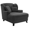 XXL-SESSEL - Dunkelgrau/Beige, MODERN, Holzwerkstoff/Textil (109/104/145cm) - Sit & More