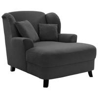 XXL-SESSEL in Dunkelgrau  - Dunkelgrau/Beige, Modern, Holzwerkstoff/Textil (109/104/145cm) - Sit & More