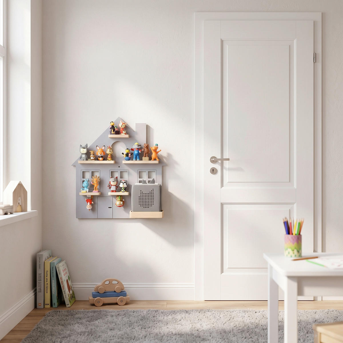 KINDERREGAL  - Grau, Modern, Holzwerkstoff (42/44/19cm) - Livetastic