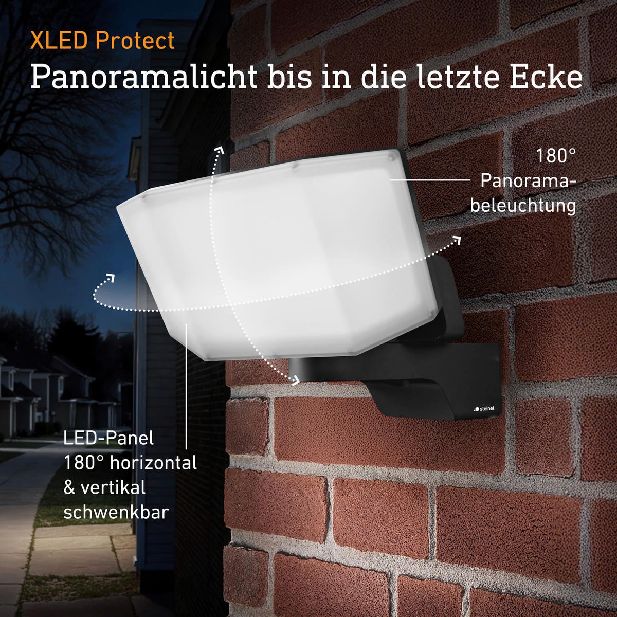 AUSSENWANDLEUCHTE XLED Protect 19,5/17,4/19,5 cm  - Anthrazit, Trend, Kunststoff (19,5/17,4/19,5cm) - Steinel
