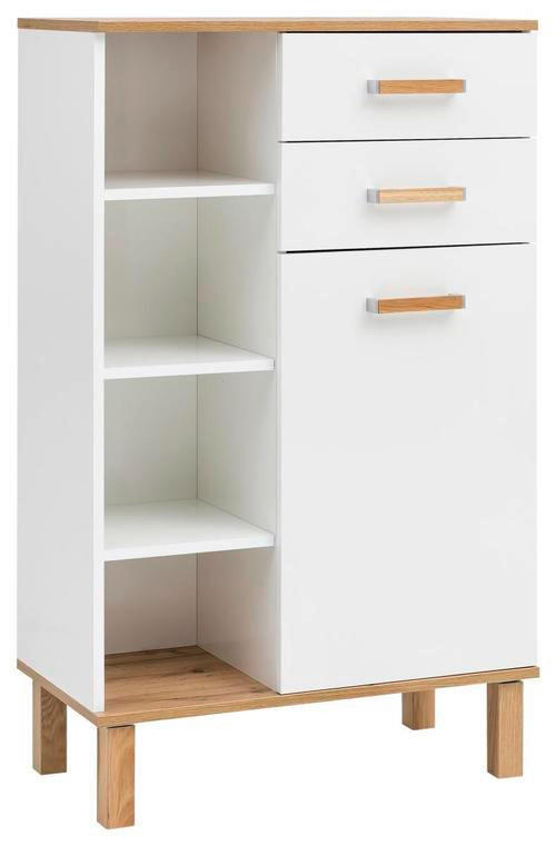 UNTERSCHRANK 67,0/114,5/35,0 cm   - Eichefarben/Weiß, MODERN, Holz/Holzwerkstoff (67,0/114,5/35,0cm) - MID.YOU