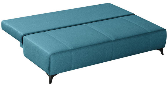 SCHLAFSOFA Flachgewebe Blau  - Blau/Hellgrau, MODERN, Textil/Metall (197/88/89cm) - Novel