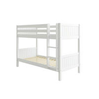 ETAGENBETT 90/200 cm,  in Absturzsicherung, Leiter, Lattenrost, Rollroste  - Weiß, MODERN, Holz (90/200cm) - Chameo