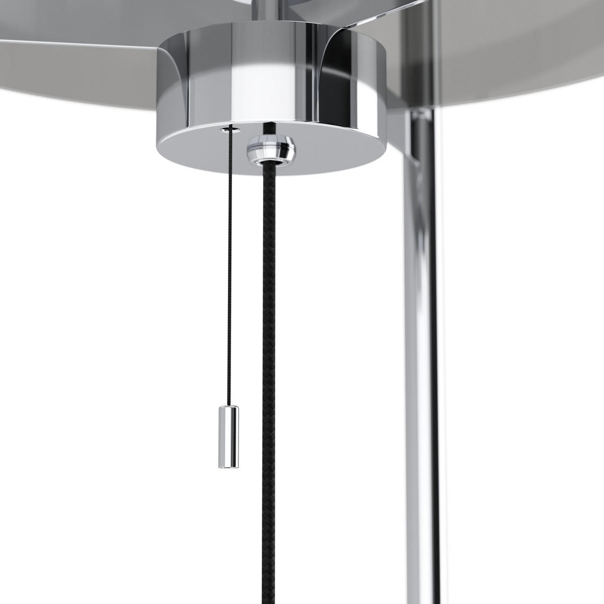 GOLVLAMPA Round Lights 30/146 cm    - kromfärg/svart, Design, metall/glas (30/146cm) - Eglo