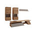 WOHNWAND in Schlammfarben, Buchefarben - Edelstahlfarben/Schlammfarben, Natur, Glas/Holz (279/185/47cm) - Valnatura WOHNWAND in Schlammfarben, Buchefarben - Edelstahlfarben/Schlammfarben, Natur, Glas/Holz (279/185/47cm) - Valnatura