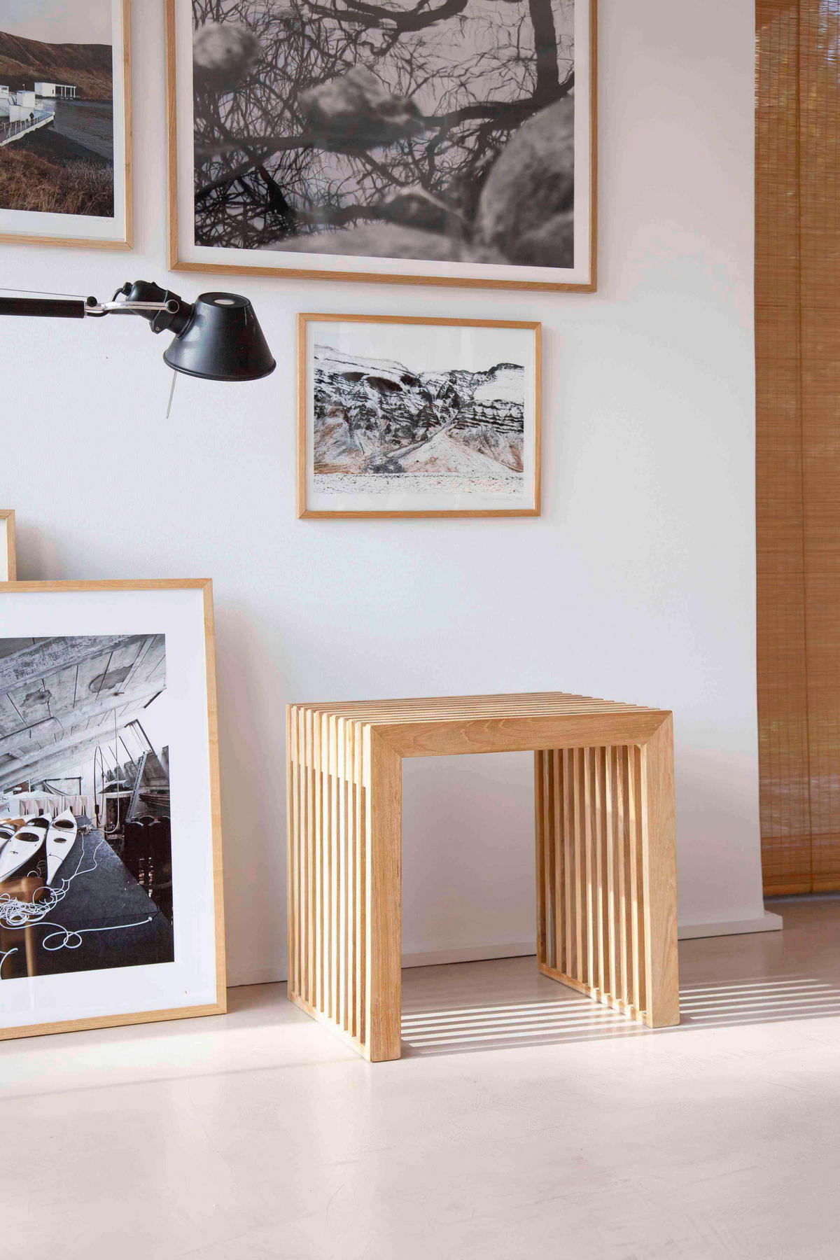 HOCKER in Holz Beigebraun  - Beigebraun, KONVENTIONELL, Holz (45/43/35cm) - MID.YOU