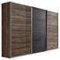 SCHWEBETÜRENSCHRANK 3-türig Eichefarben - Eichefarben/Alufarben, Design, Holzwerkstoff/Metall (270/210/65cm) - Carryhome