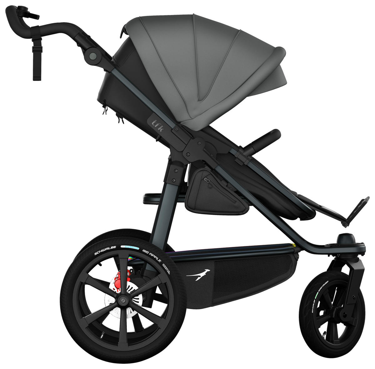 KOMBIKINDERWAGEN TFK Pro  - Anthrazit/Olivgrün, Basics, Textil/Metall (66/118/110cm) - TFK