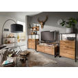 TV-ELEMENT 115/60/52 cm  - Eichefarben/Schwarz, Design, Holz/Metall (115/60/52cm) - Linea Natura