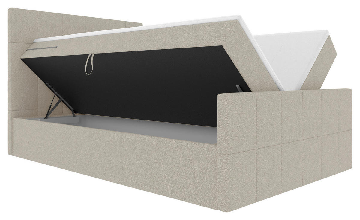 BOXBETT 120/200 cm  in Beige  - Beige, KONVENTIONELL, Kunststoff/Textil (120/200cm) - Boxxx
