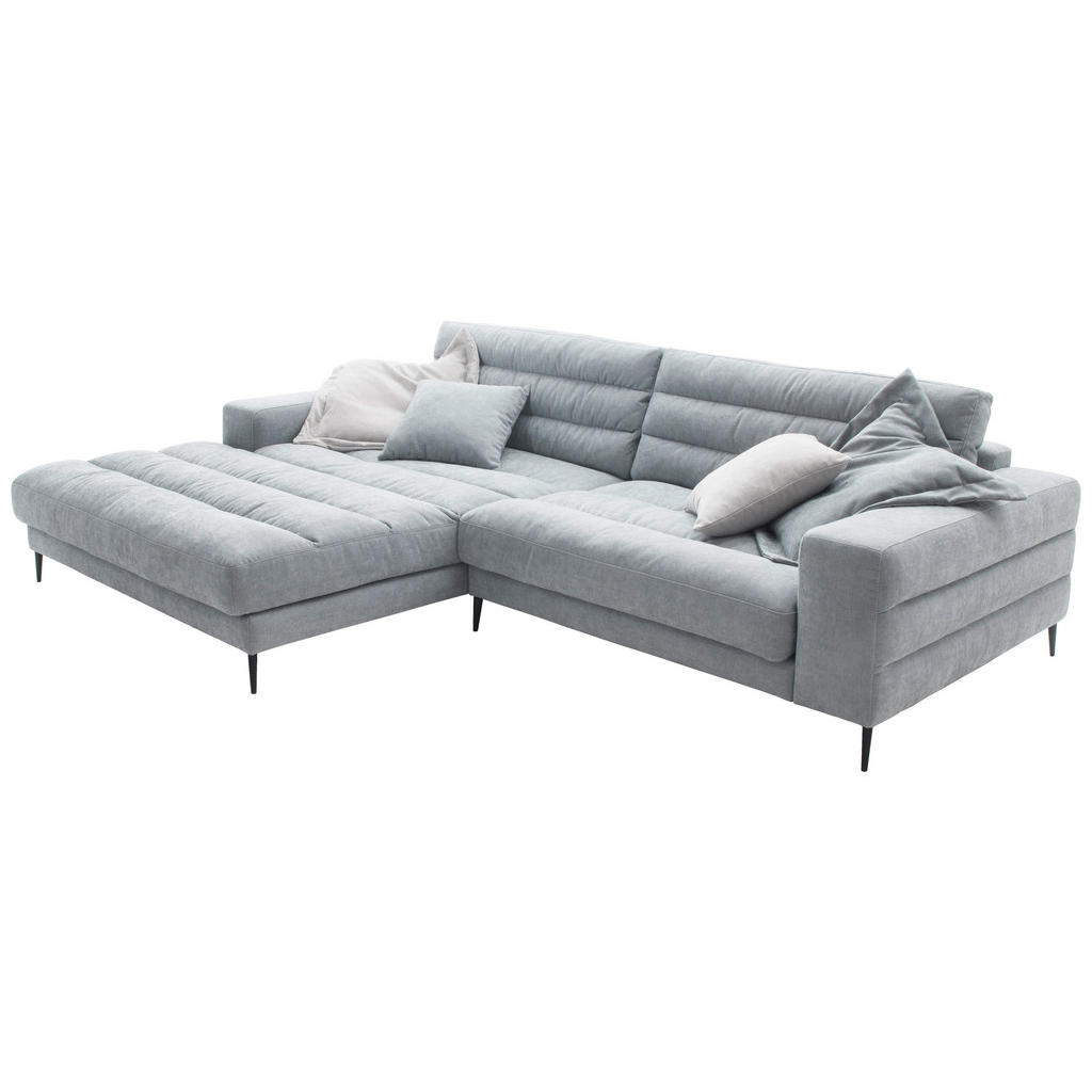 Thumbnail - Dieter Knoll Ecksofa, Hellblau, Textil, Uni, 4-Sitzer, Ottomane links, L-Form, 296x207 cm, Blauer Engel, Goldenes M, Dgm...